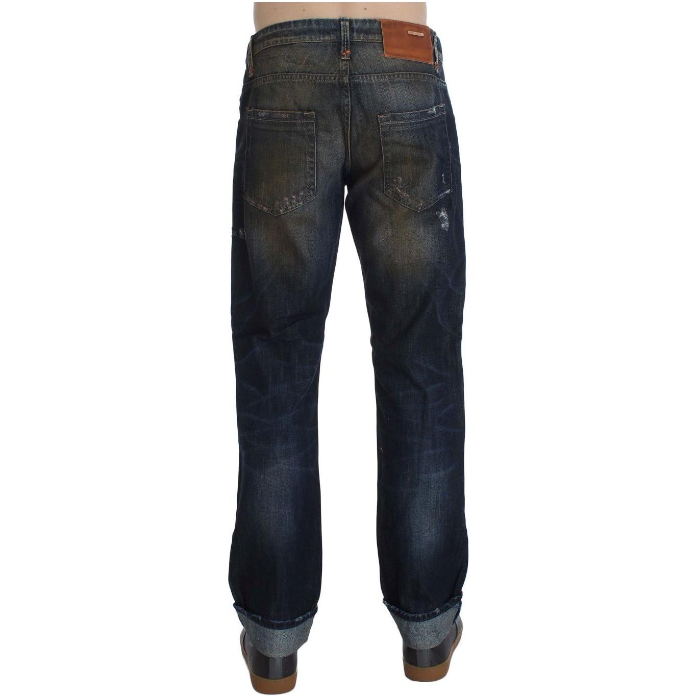 Acht Blue Wash Cotton Regular Straight Fit Jeans SIG30481-1