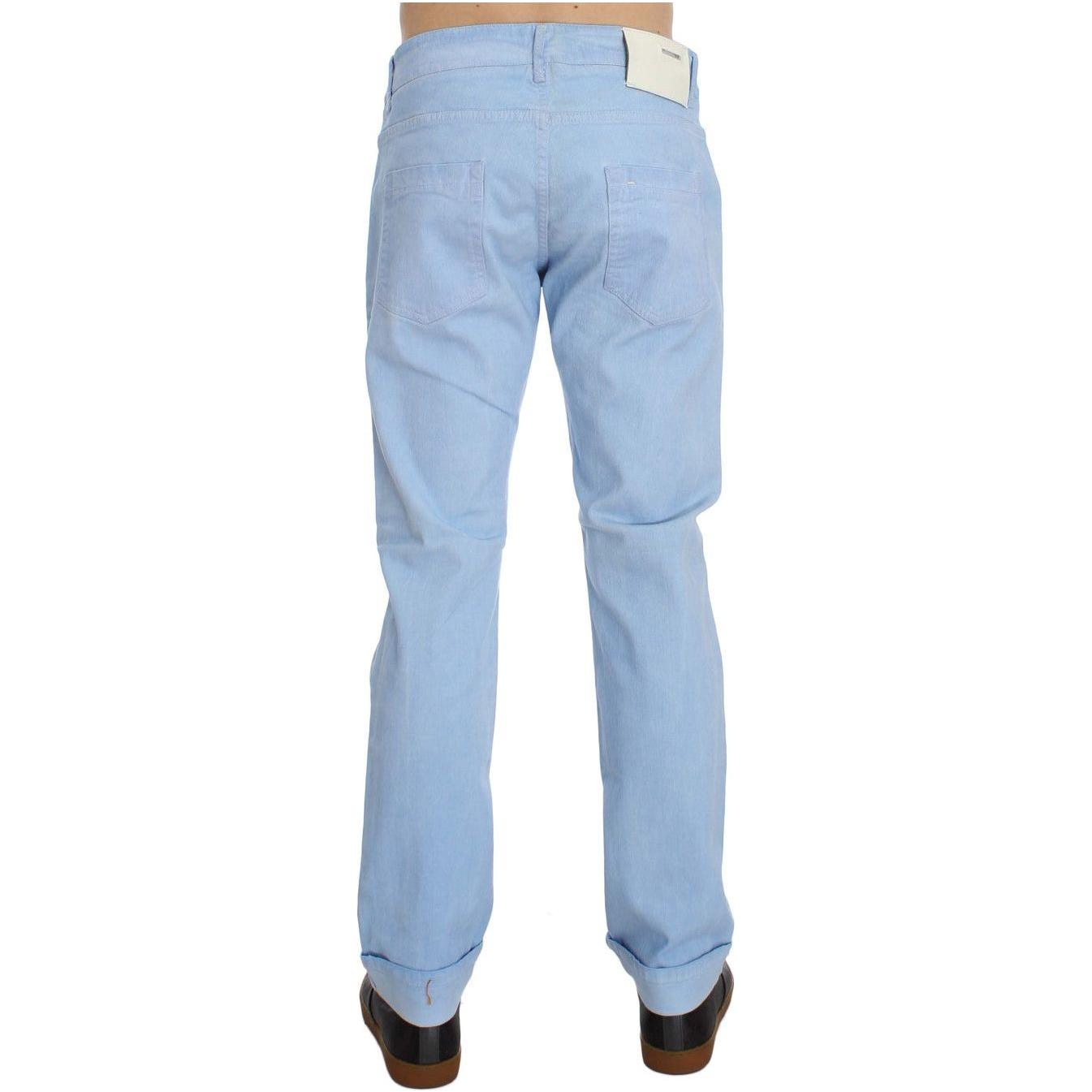 Acht Blue Cotton Stretch Low Waist Fit Jeans SIG30526-1