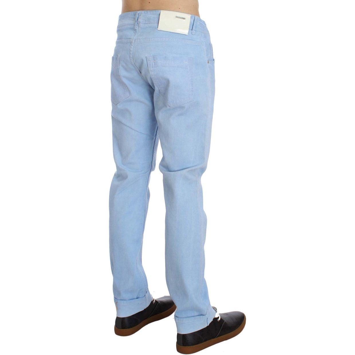 Acht Blue Cotton Stretch Low Waist Fit Jeans SIG30526-1