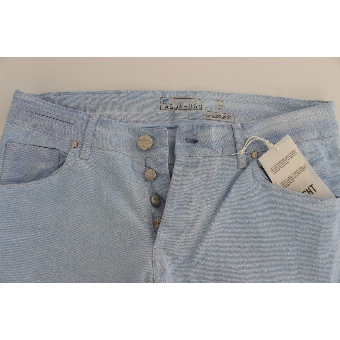 Acht Blue Cotton Stretch Low Waist Fit Jeans SIG30526-1