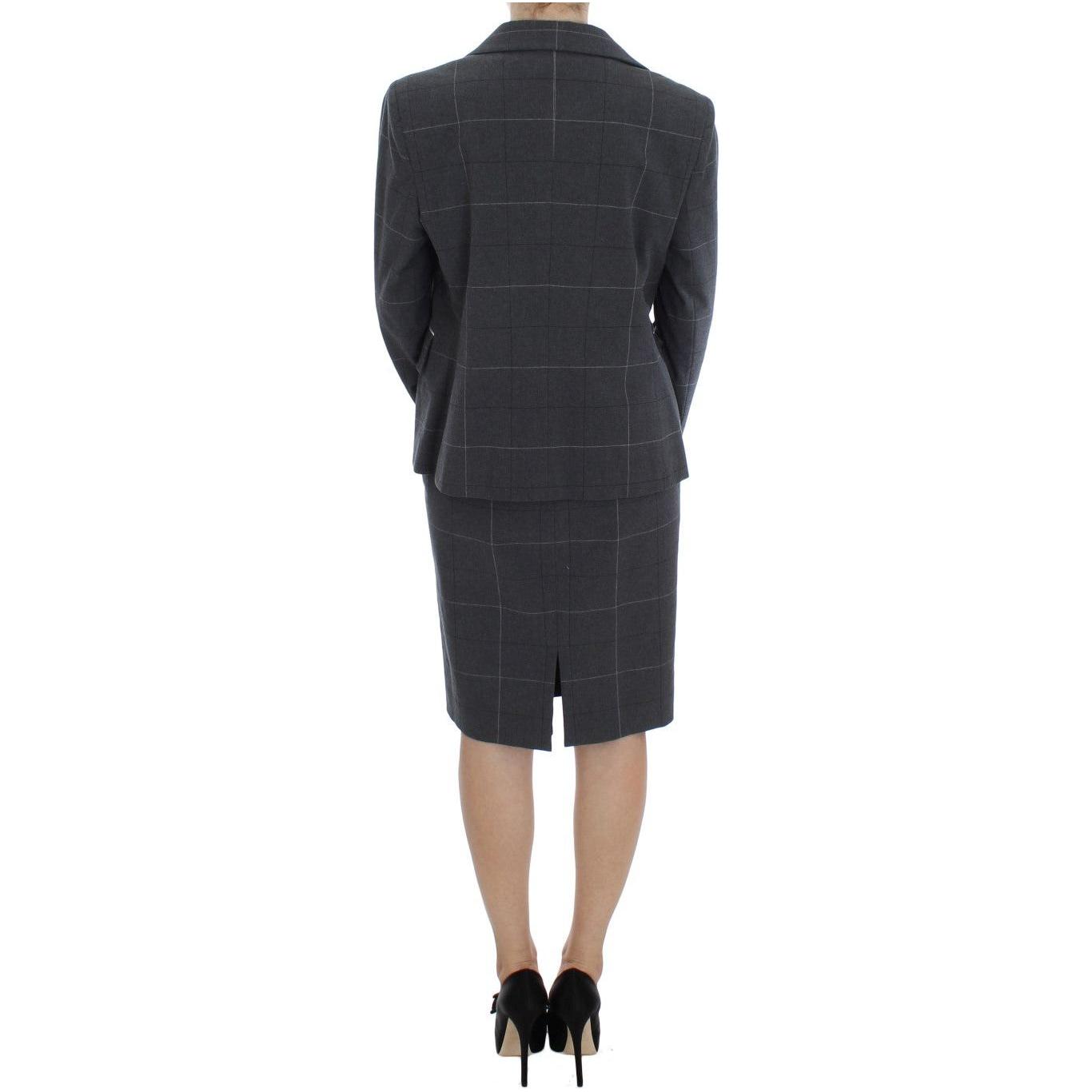 BENCIVENGA Gray Stretch Sheath Dress Suit Set SIG30900-1