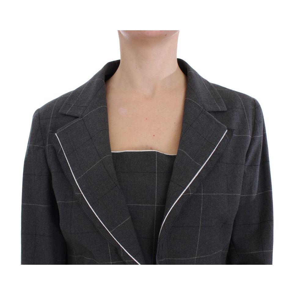 BENCIVENGA Gray Stretch Sheath Dress Suit Set SIG30900-1