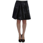 Exte Black Blue Two Piece Suit Skirt & Blazer SIG30857-2