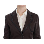 Exte Brown Stretch Two Button Suit SIG30865-1