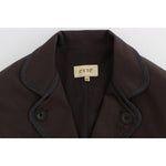 Exte Brown Stretch Two Button Suit SIG30865-1