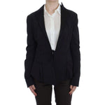 Exte Black Stretch Single Breasted Blazer Jacket SIG30905-3
