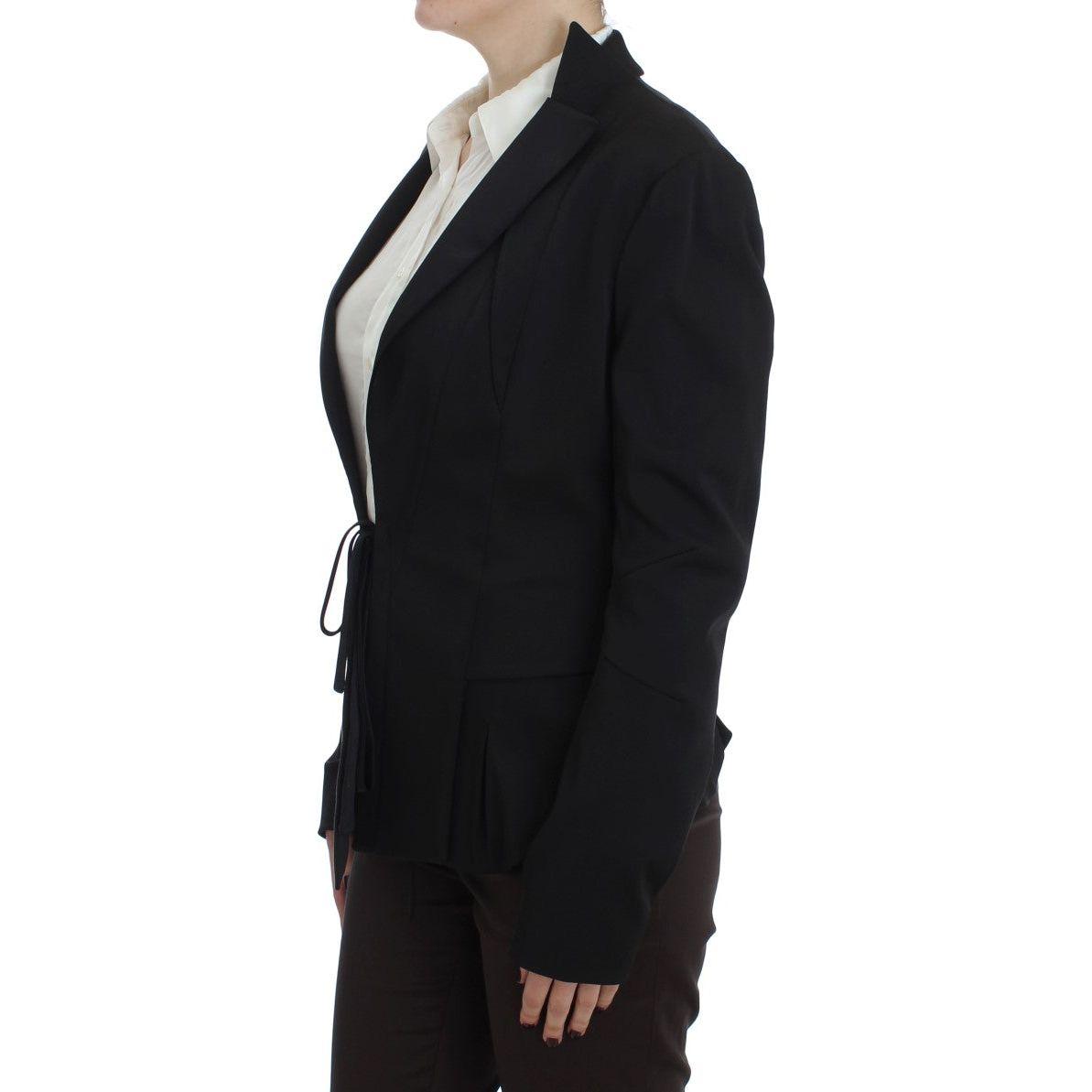 Exte Black Stretch Single Breasted Blazer Jacket SIG30905-3