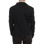 Exte Black Stretch Single Breasted Blazer Jacket SIG30905-3
