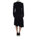 Exte Black Blue Two Piece Suit Skirt & Blazer SIG30906-2