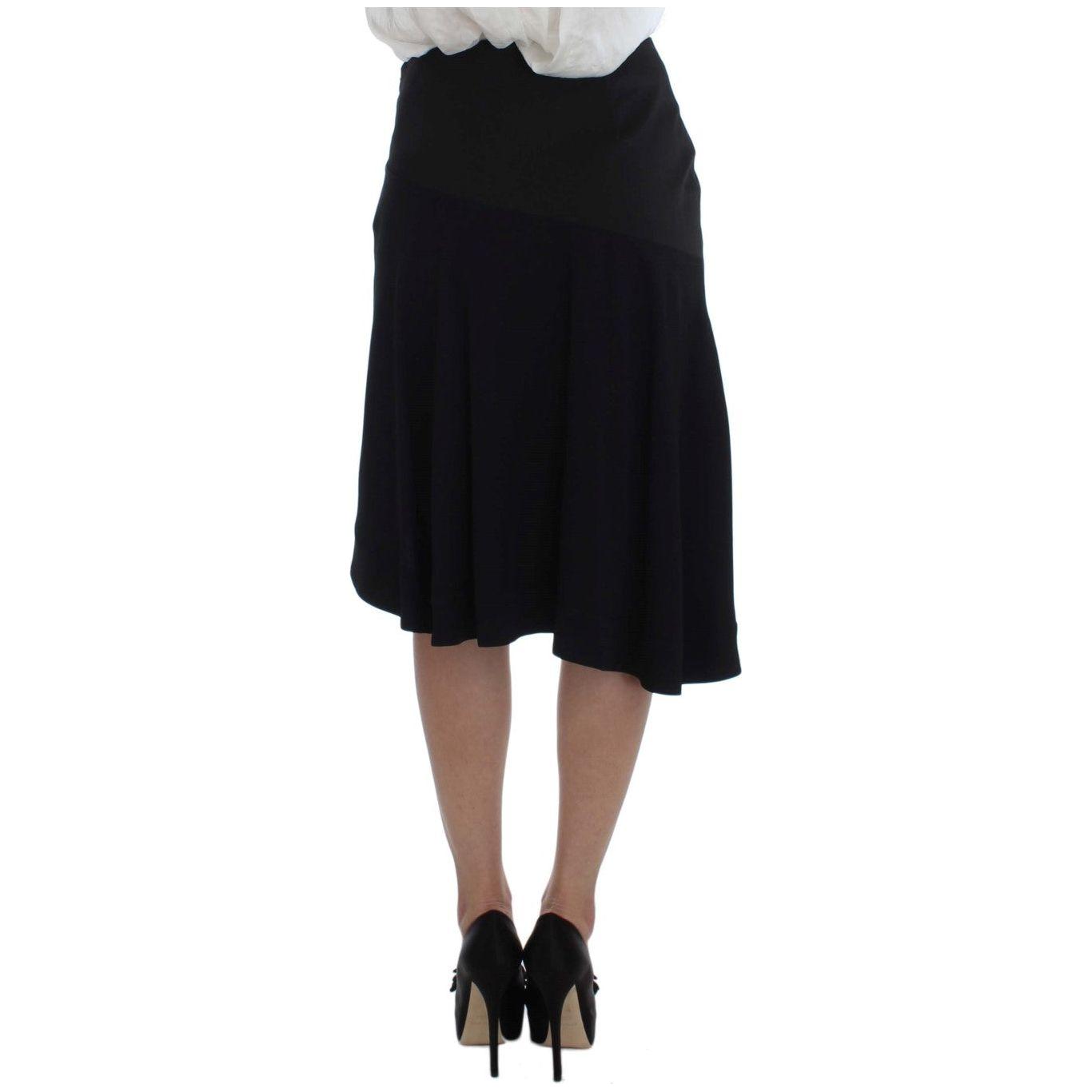 Exte Black Blue Two Piece Suit Skirt & Blazer SIG30906-2