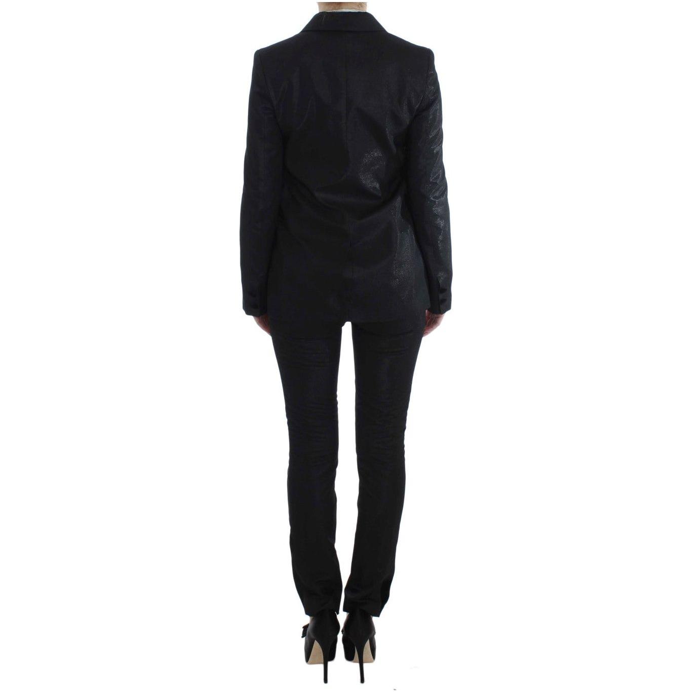 Exte Black One Button Three Piece Suit SIG30908-42