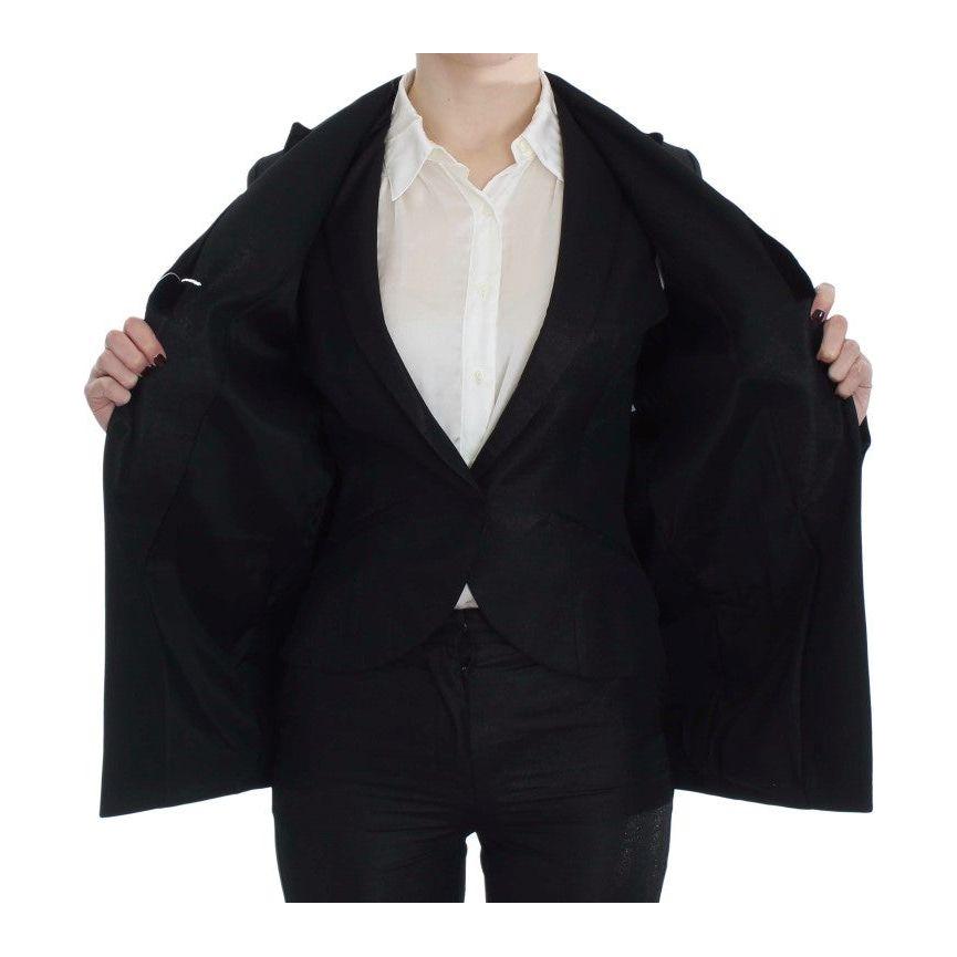 Exte Black One Button Three Piece Suit SIG30908-42