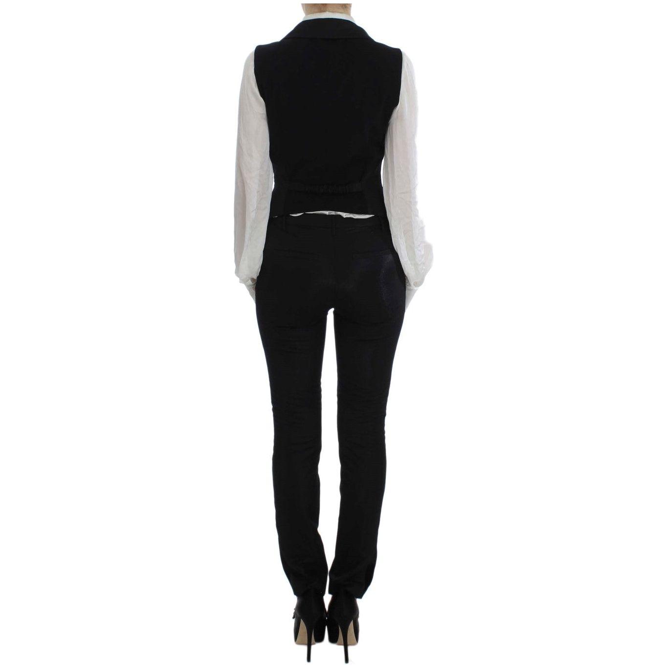 Exte Black One Button Three Piece Suit SIG30908-42