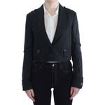 Exte Gray Stretch Gold Studded Short Jacket SIG30911-2