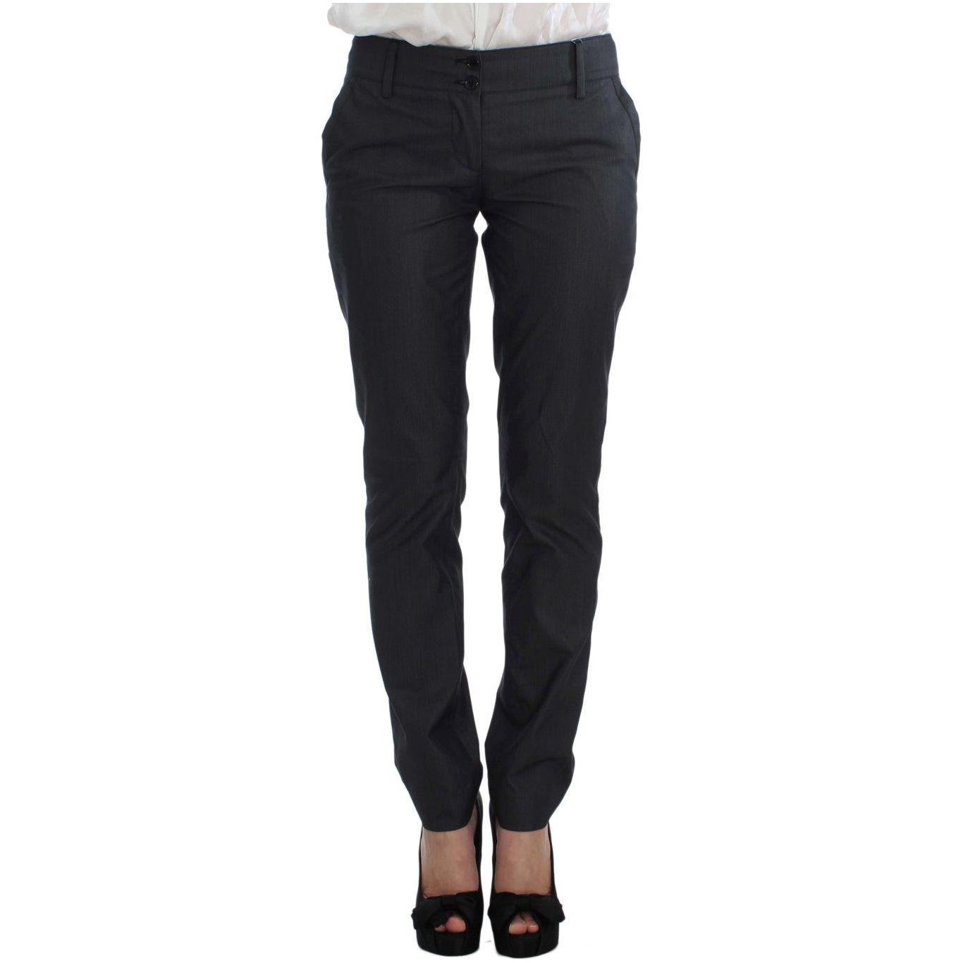 Exte Gray One Button Two Piece Suit SIG30912-1