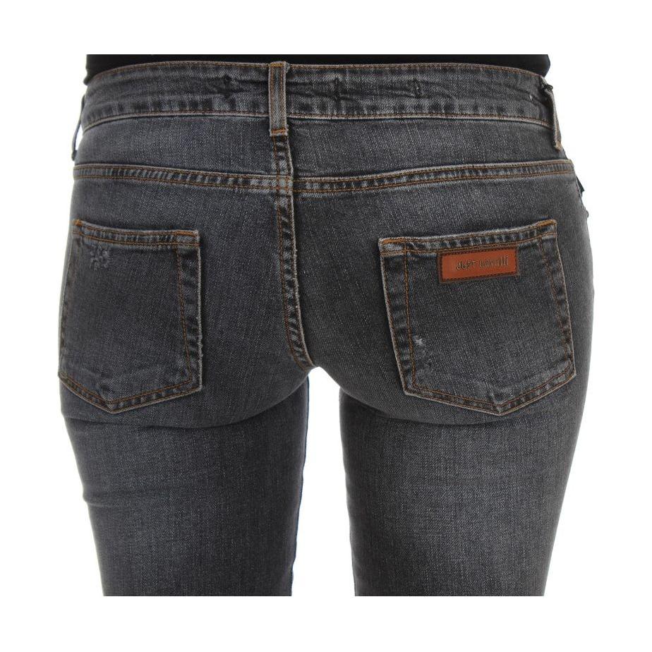 Cavalli Blue Wash Cotton Blend Slim Fit Jeans SIG32575-1