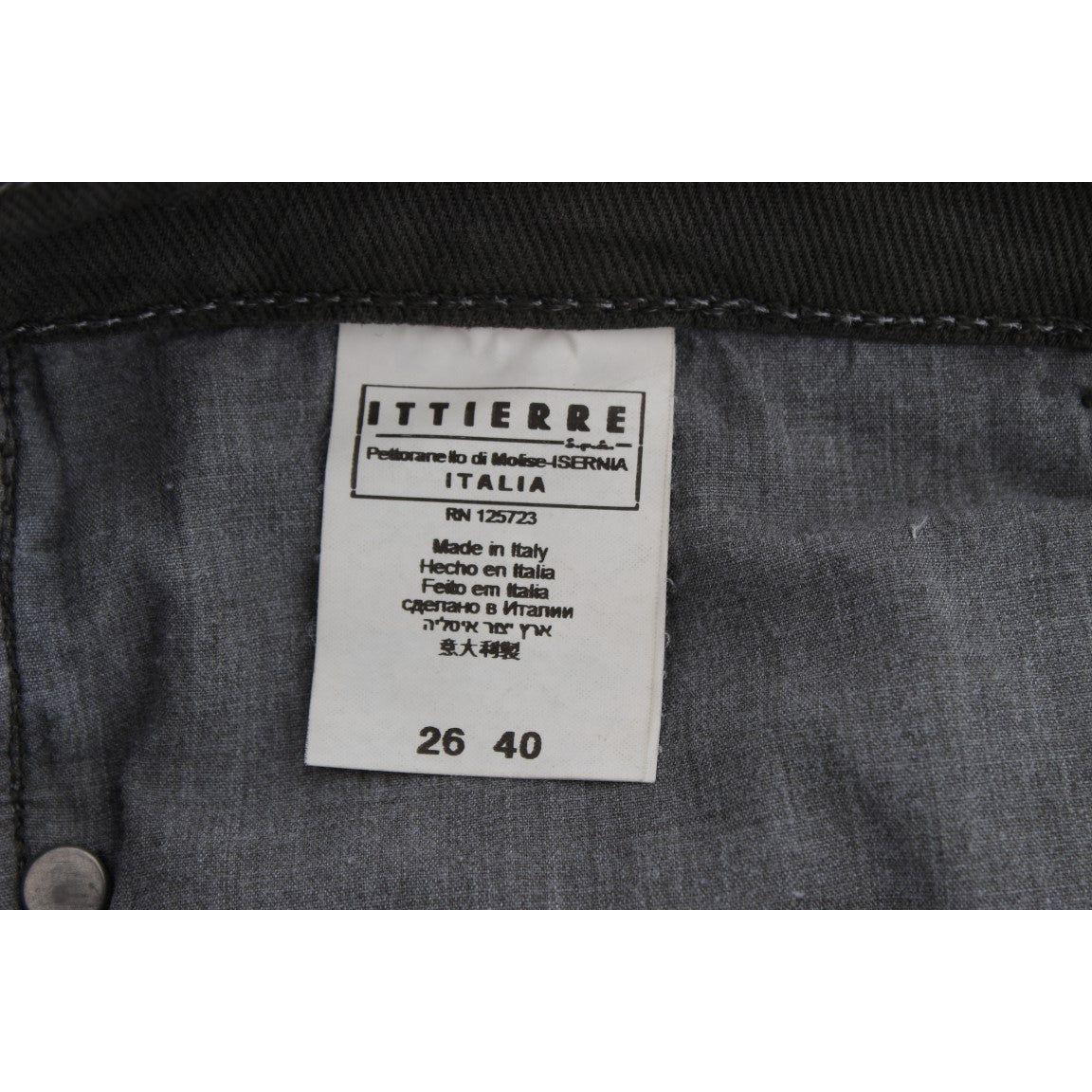 Costume National Green Cotton Blend Slim Fit Jeans