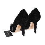 Dolce & Gabbana Black Xiangao Lamb Fur Leather Pumps LA3094-1