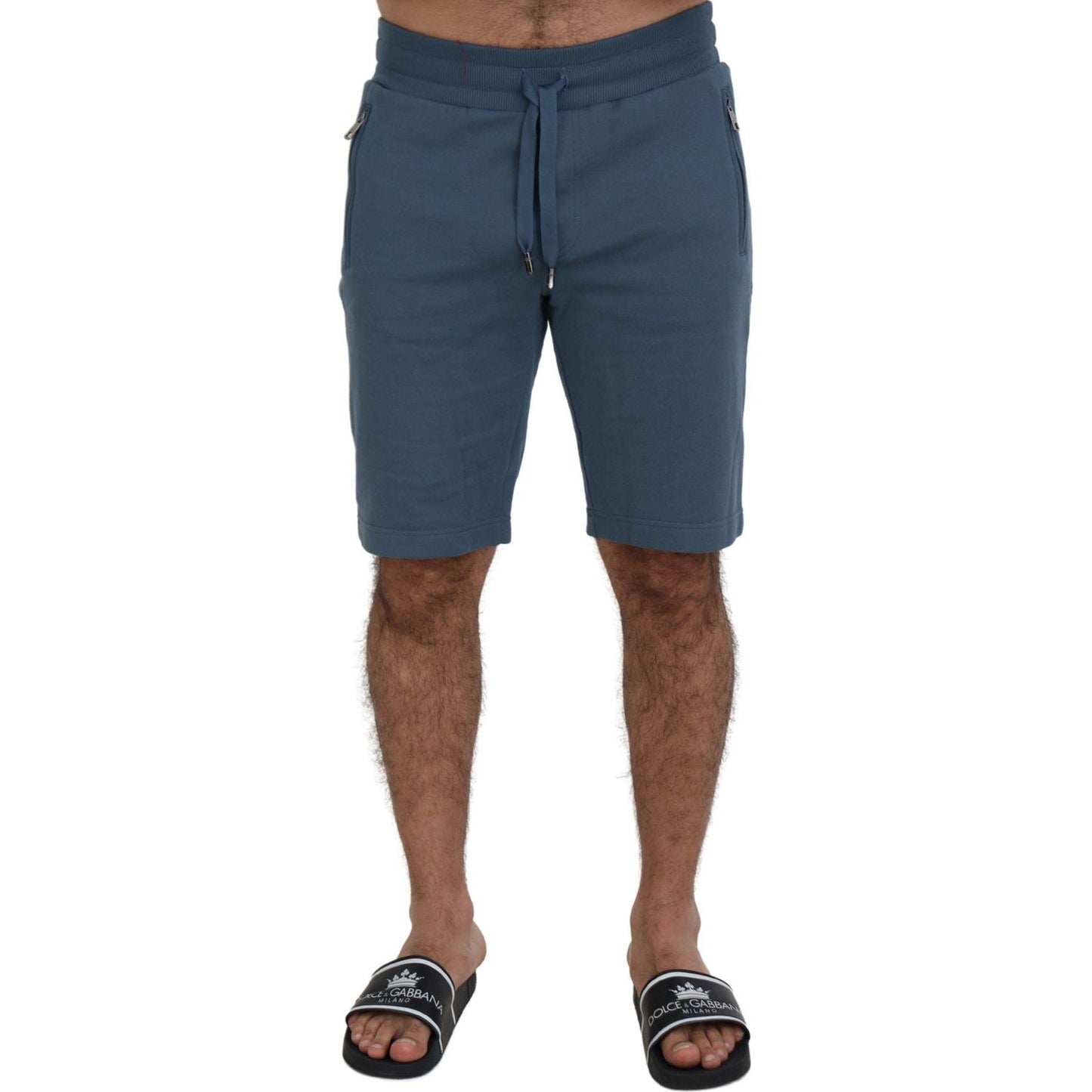 Dolce & Gabbana Blue Cotton Bermuda Casual Mens Shorts Shorts