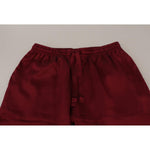 Dolce & Gabbana Bordeaux Silk DG Sleep Lounge Pants PAN74044- 48