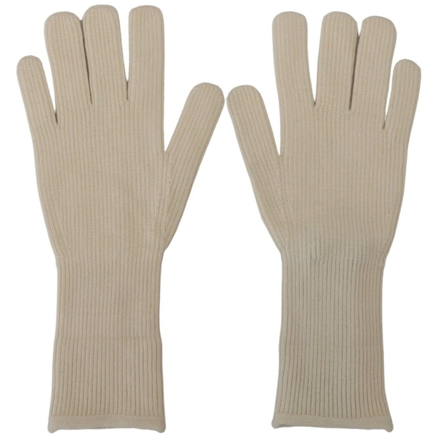 Dolce & Gabbana White Cashmere Knitted Hands Mitten Mens Gloves LB3068 - 9