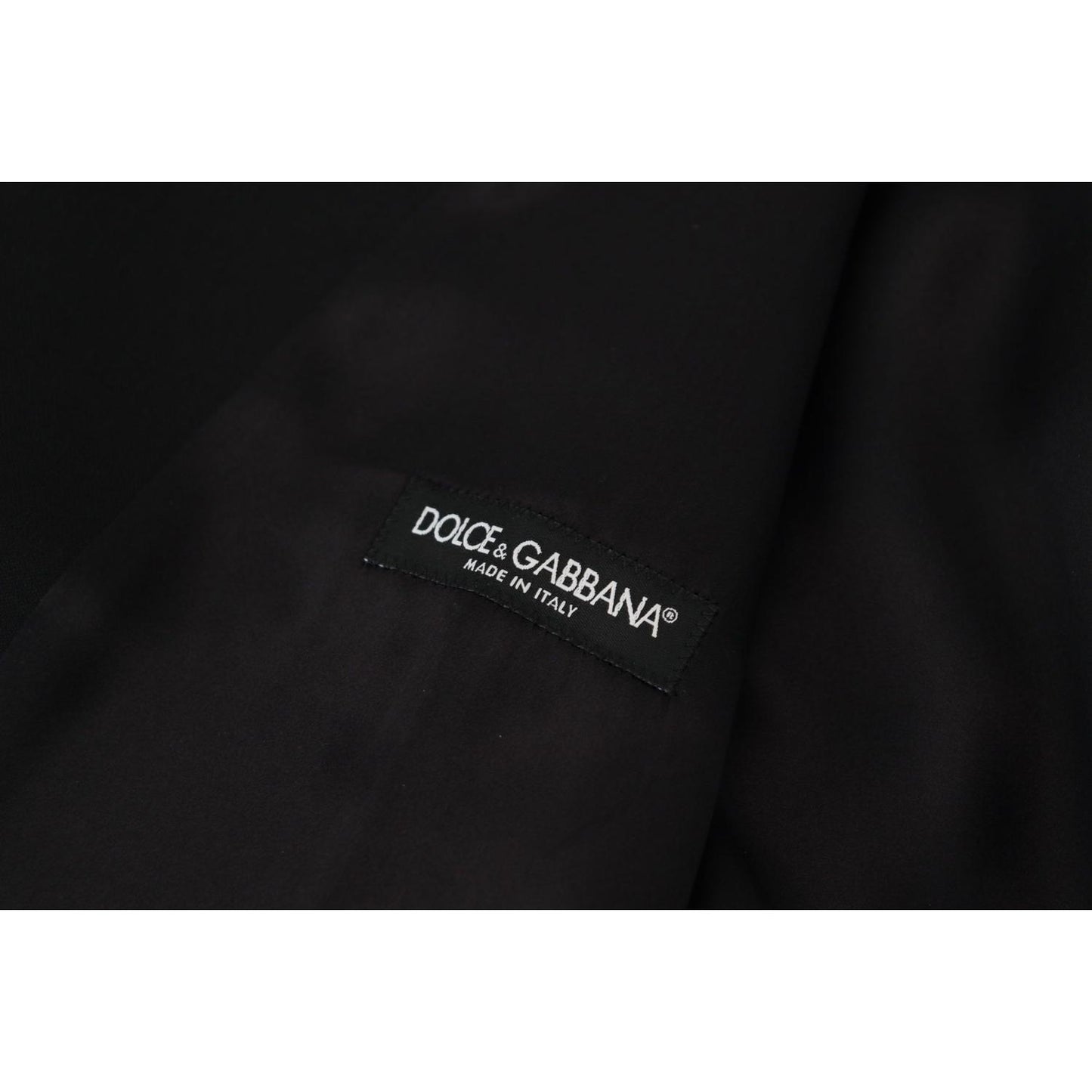 Dolce & Gabbana Black Virgin Wool Waistcoat Formal Dress Vest
