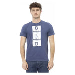 Baldinini Trend Blue Cotton Men T-Shirt BA-23163-XS