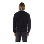 Uominitaliani Blue Merino Men Sweater UO-7823-XS
