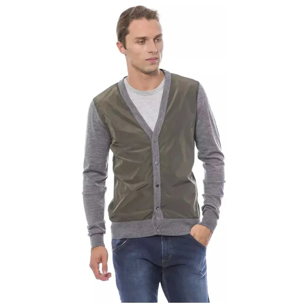 Verri Gray Wool Men Cardigan VE-18288-XL