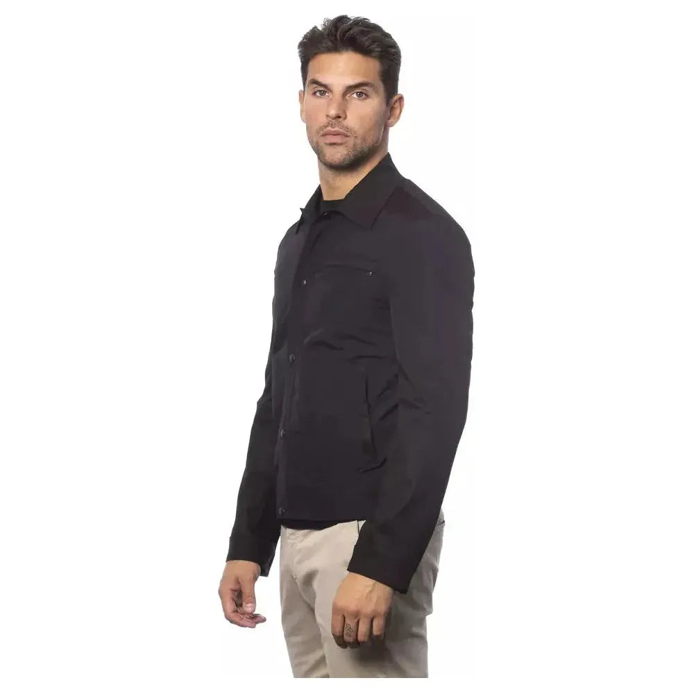 Verri Black Cotton Men Bomber Jacket VE-18319-IT48 | M