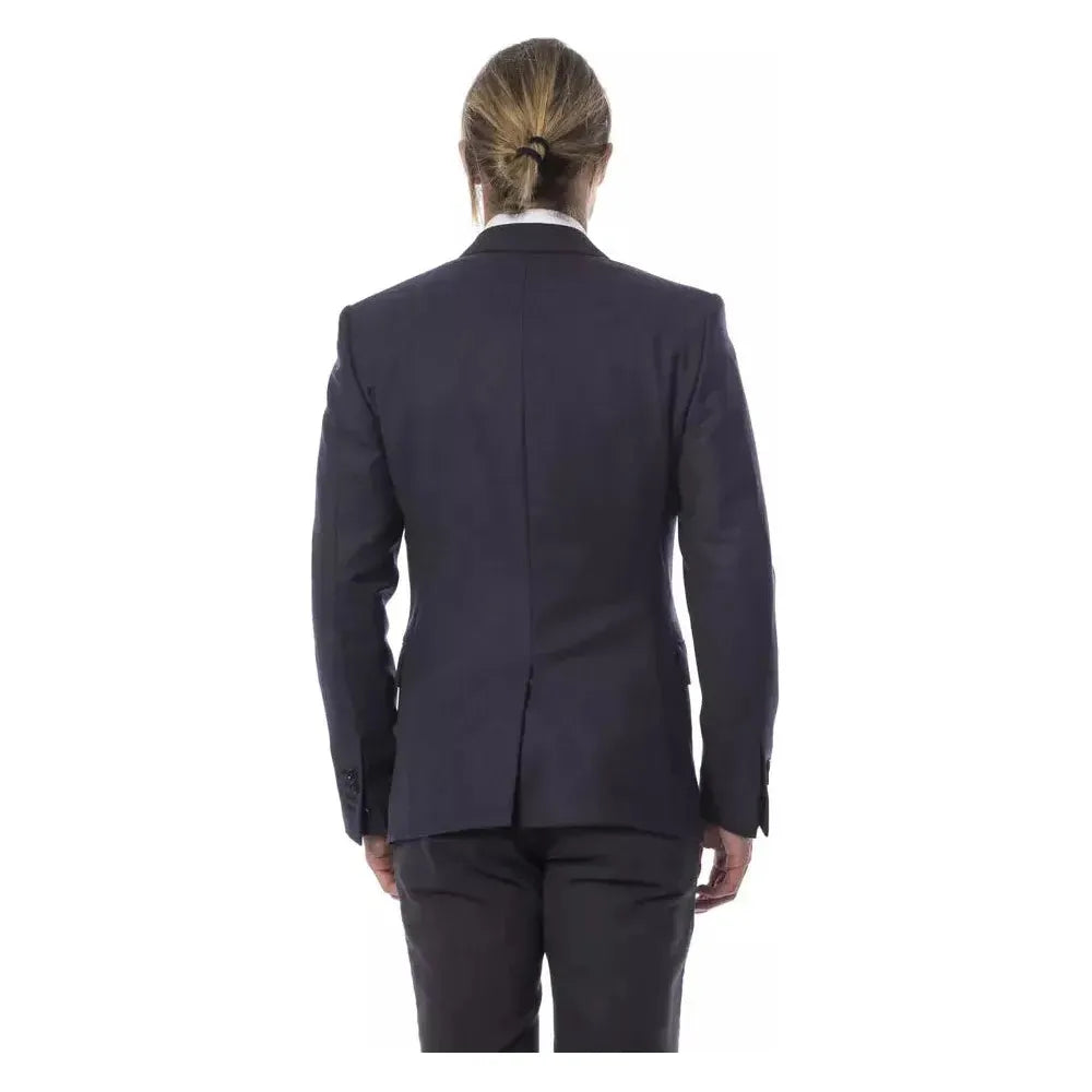 Verri Blue Wool Men Blazer VE-18298-IT48 | M
