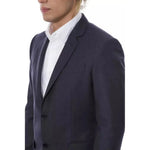Verri Blue Wool Men Blazer VE-18298-IT48 | M