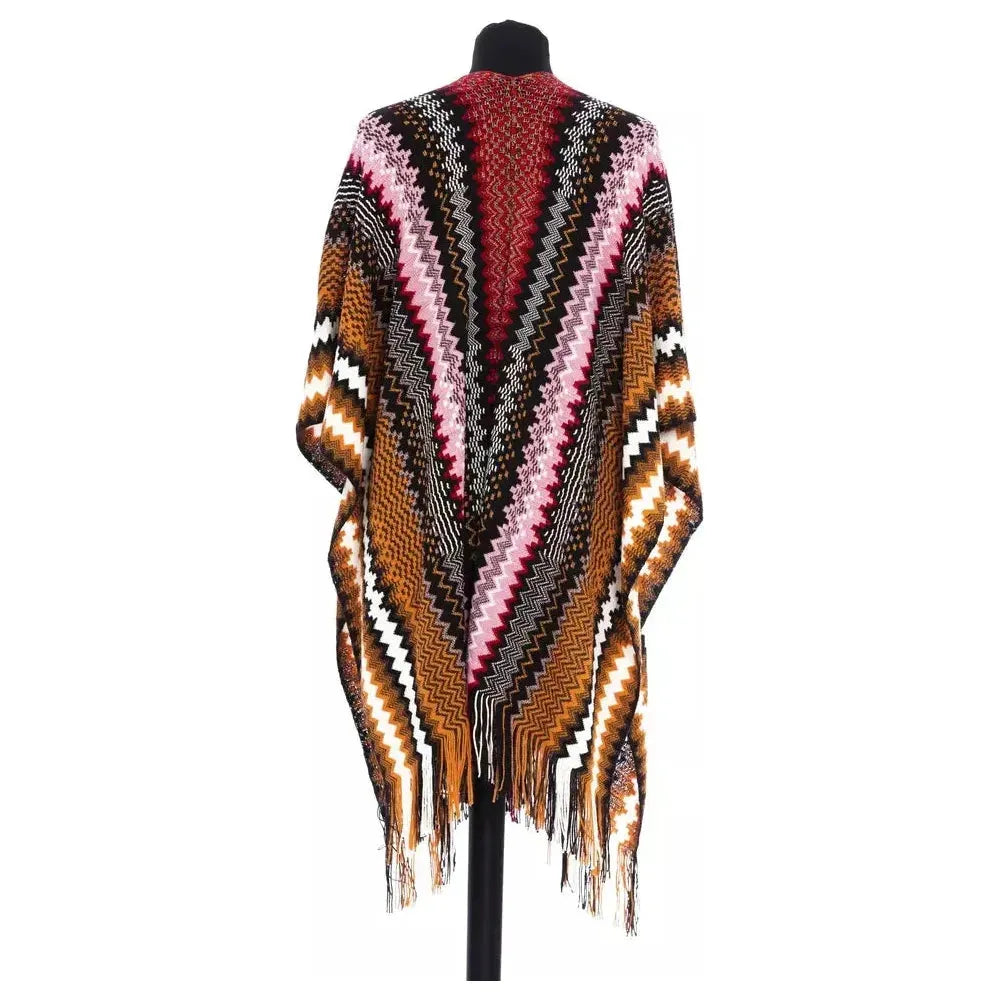 Missoni Multicolor Wool Women Poncho MI-22221-UNISEX