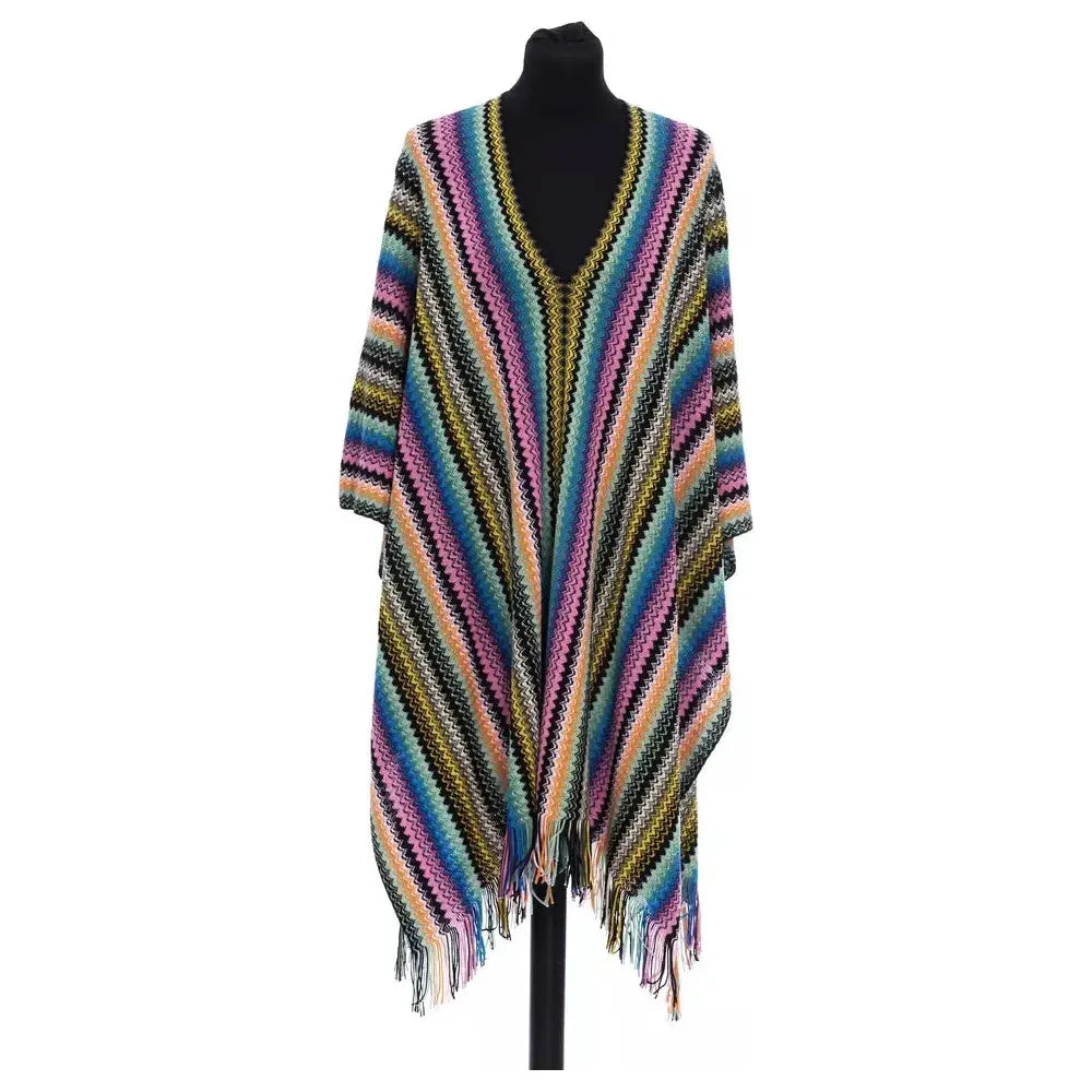 Missoni Multicolor Wool Women Poncho MI-22223-UNISEX