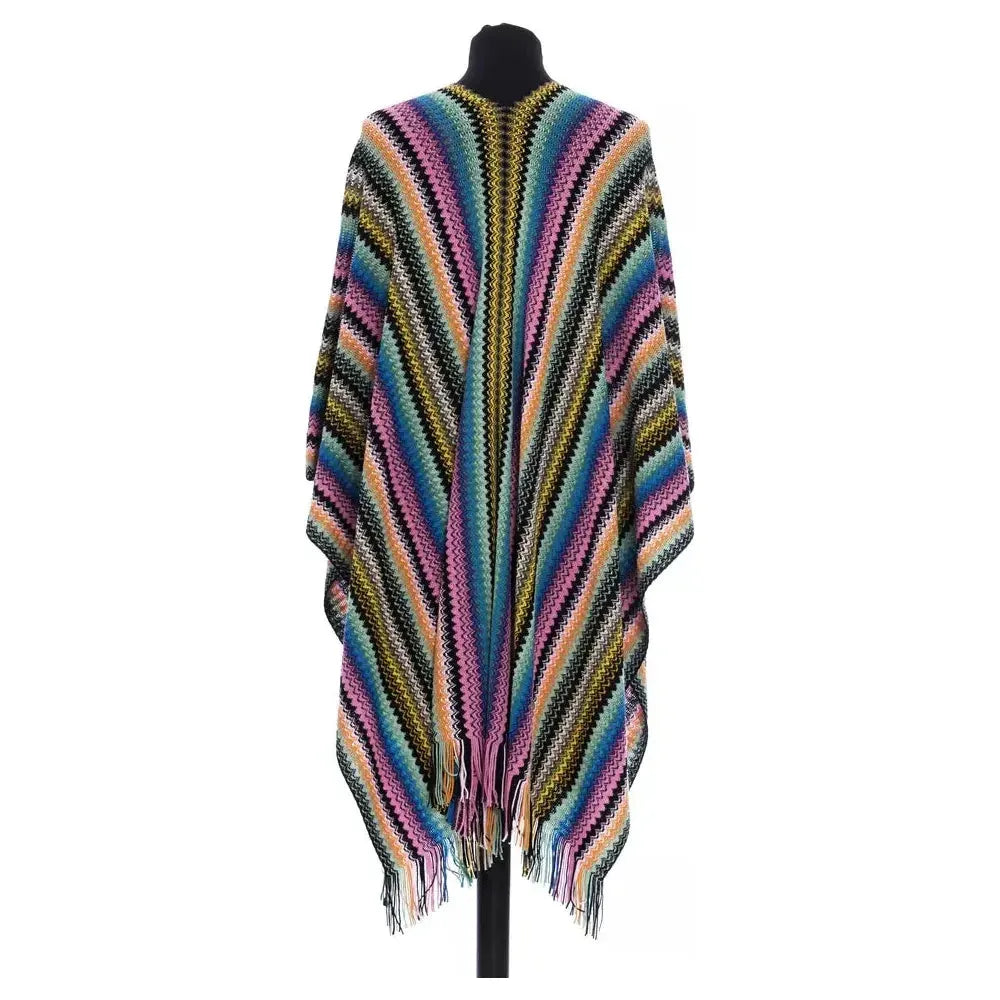 Missoni Multicolor Wool Women Poncho MI-22223-UNISEX