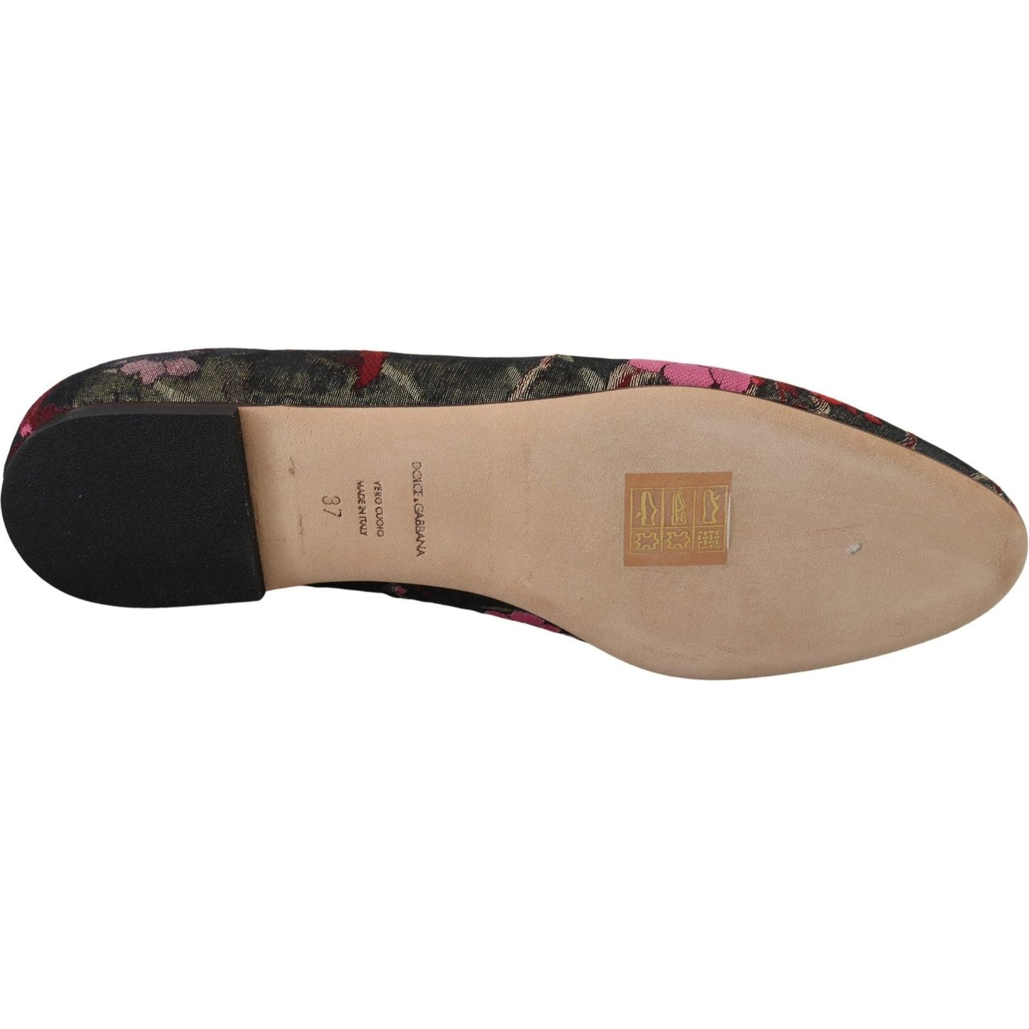 Dolce & Gabbana Multicolor Jacquard Sacred Heart Patch Slip On Shoes LA10070 - 35.5