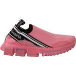 Dolce & Gabbana Pink Low Top Slip On Casual Sorrento Sneakers LA9117- 36.5