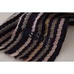 Missoni Multicolor Stripes Wool Knit Fringe Shawl Scarf MS6522
