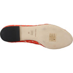 Dolce & Gabbana Red Taormina Lace Crystals Ballet Flats Shoes LA10177- 35
