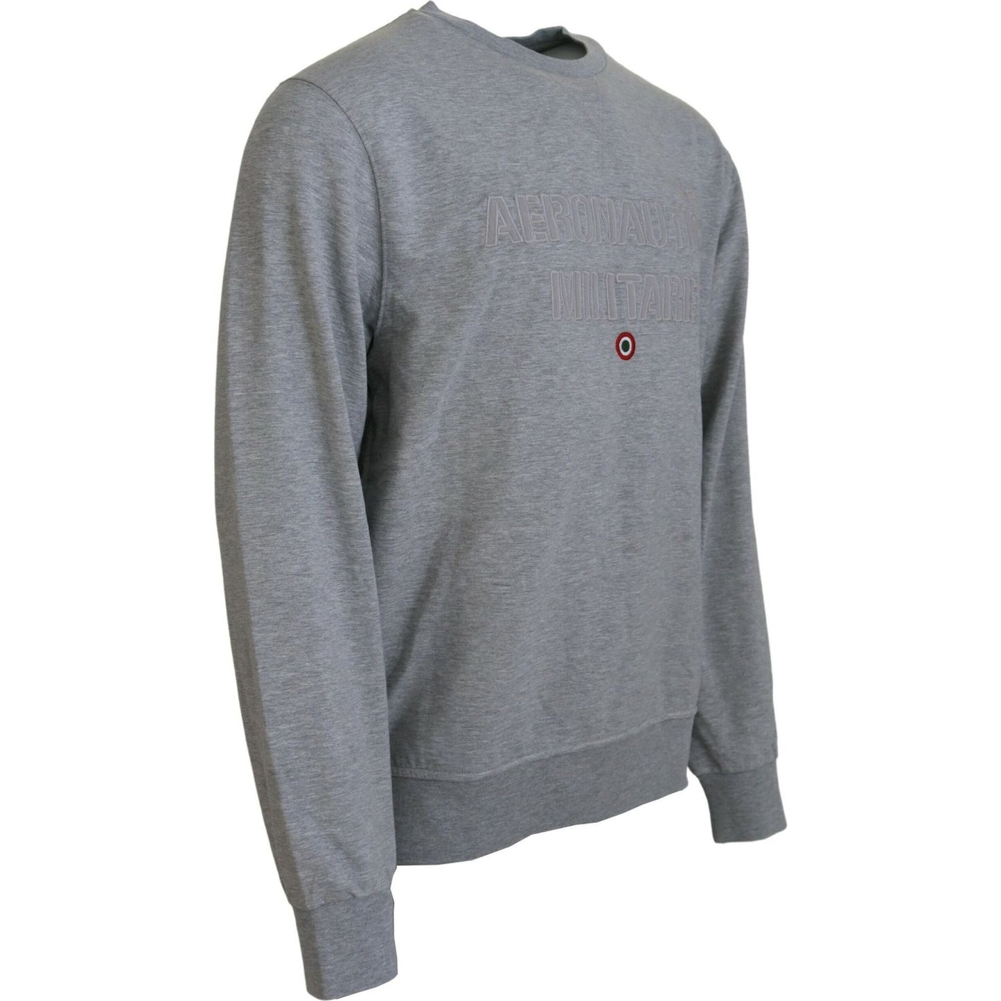 Aeronautica Militare Gray Men Pullover Sweatshirt Sweater TSH83828- 54