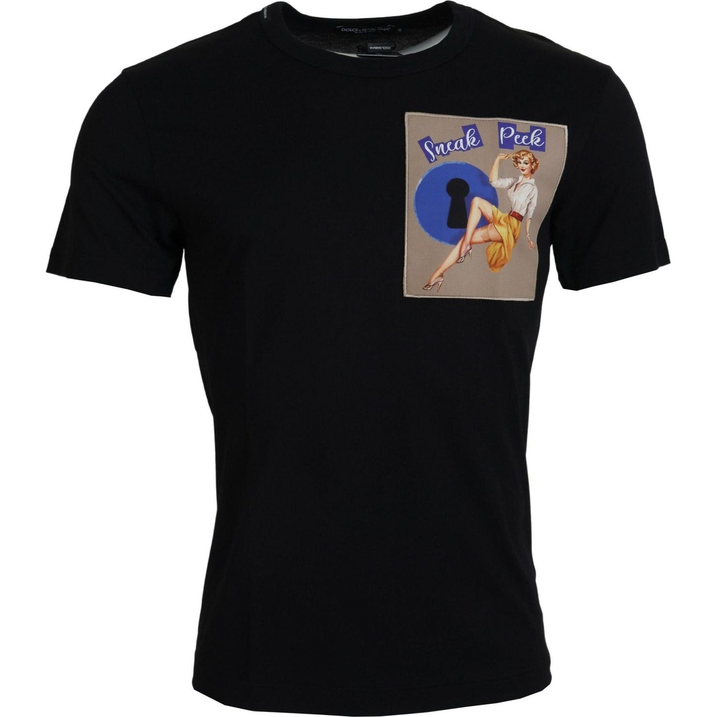 Dolce & Gabbana Black Sneak Peek Cotton Short Sleeve T-shirt