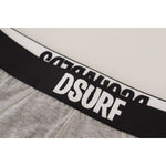 Dsquared² Gray DSURF Logo Cotton Stretch Men Brief Underwear BIK1677 - IT5