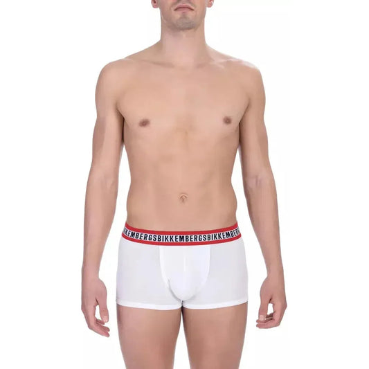 Bikkembergs White Cotton Men's Trunk Twin Pack