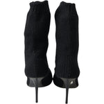 Dolce & Gabbana Black Stiletto Heel Mid Calf Women Boot Shoes LA10229-39