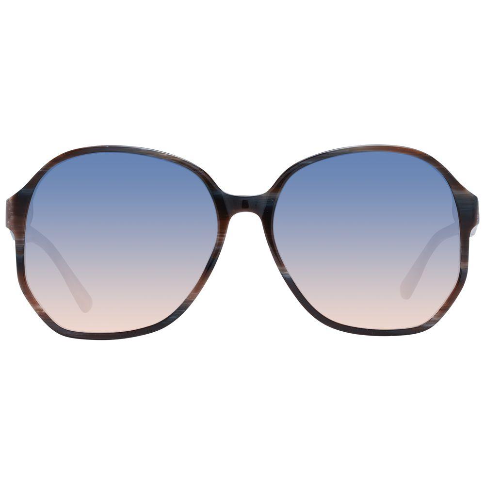 Scotch & Soda women's brown butterfly sunglasses with gradient lenses, full-rim acetate frame, UVA & UVB protection.