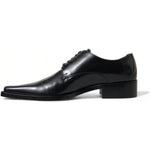 Dolce & Gabbana Black Leather Lace Up Formal Flats Shoes LA10446-38