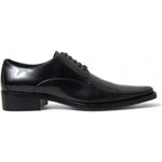 Dolce & Gabbana Black Leather Lace Up Formal Flats Shoes LA10446-38
