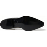 Dolce & Gabbana Black Leather Lace Up Formal Flats Shoes LA10446-38
