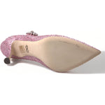 Dolce & Gabbana Pink Strass Crystal Heels Pumps Shoes LA10328-40.5