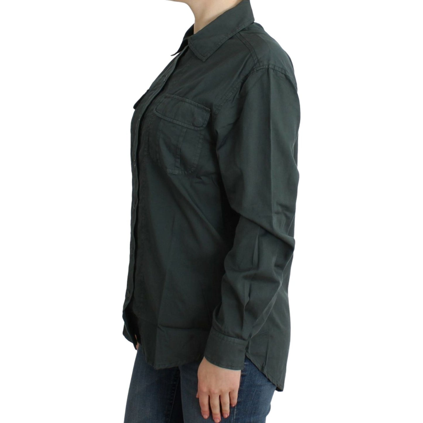 Cavalli Gray button down shirt SIG11983-1